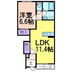 シルフィード(ペット飼育可）の物件間取画像